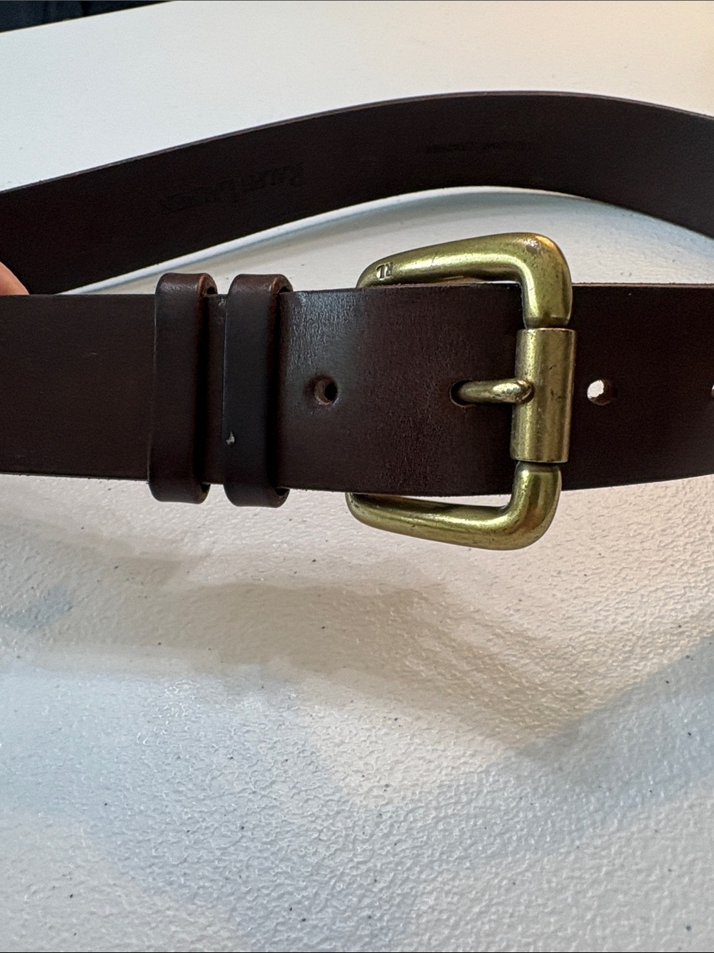 Ralph Lauren brown leather belt with gold hardware - size Large
